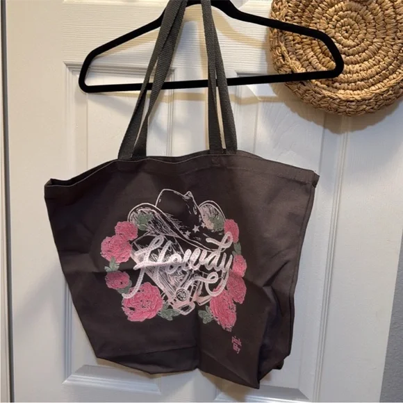 Pink Lily western Floral Tote Bag - Picture 2 of 7